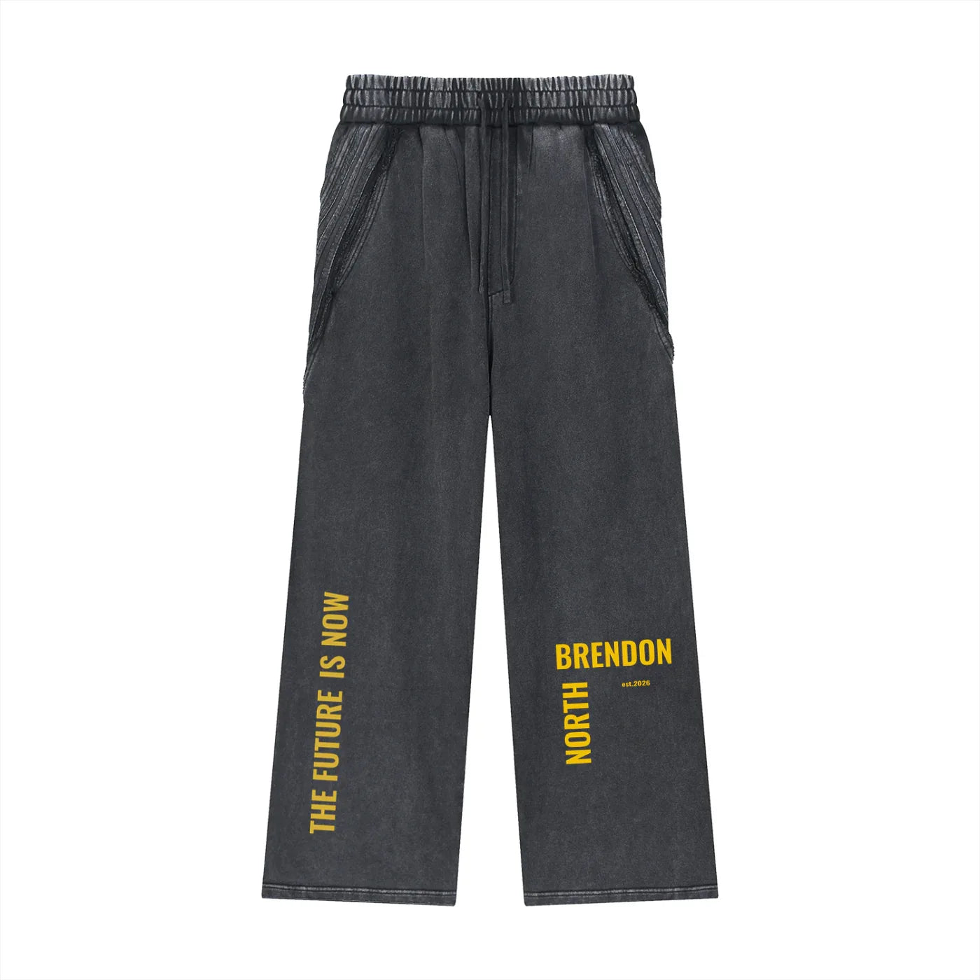Snow Washed Tape Raw Edge Sweatpants - Brendon North