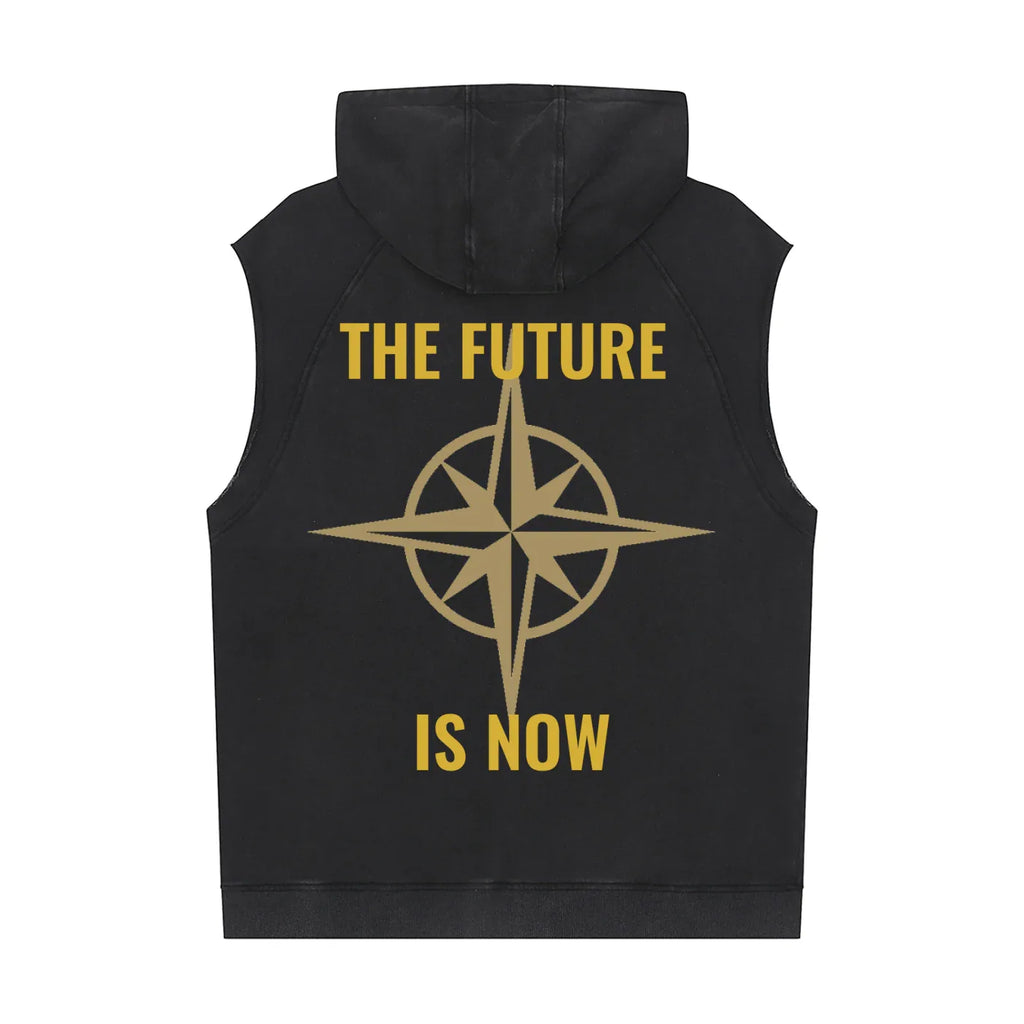 Snow Washed Sleeveless Hoodie - Brendon North