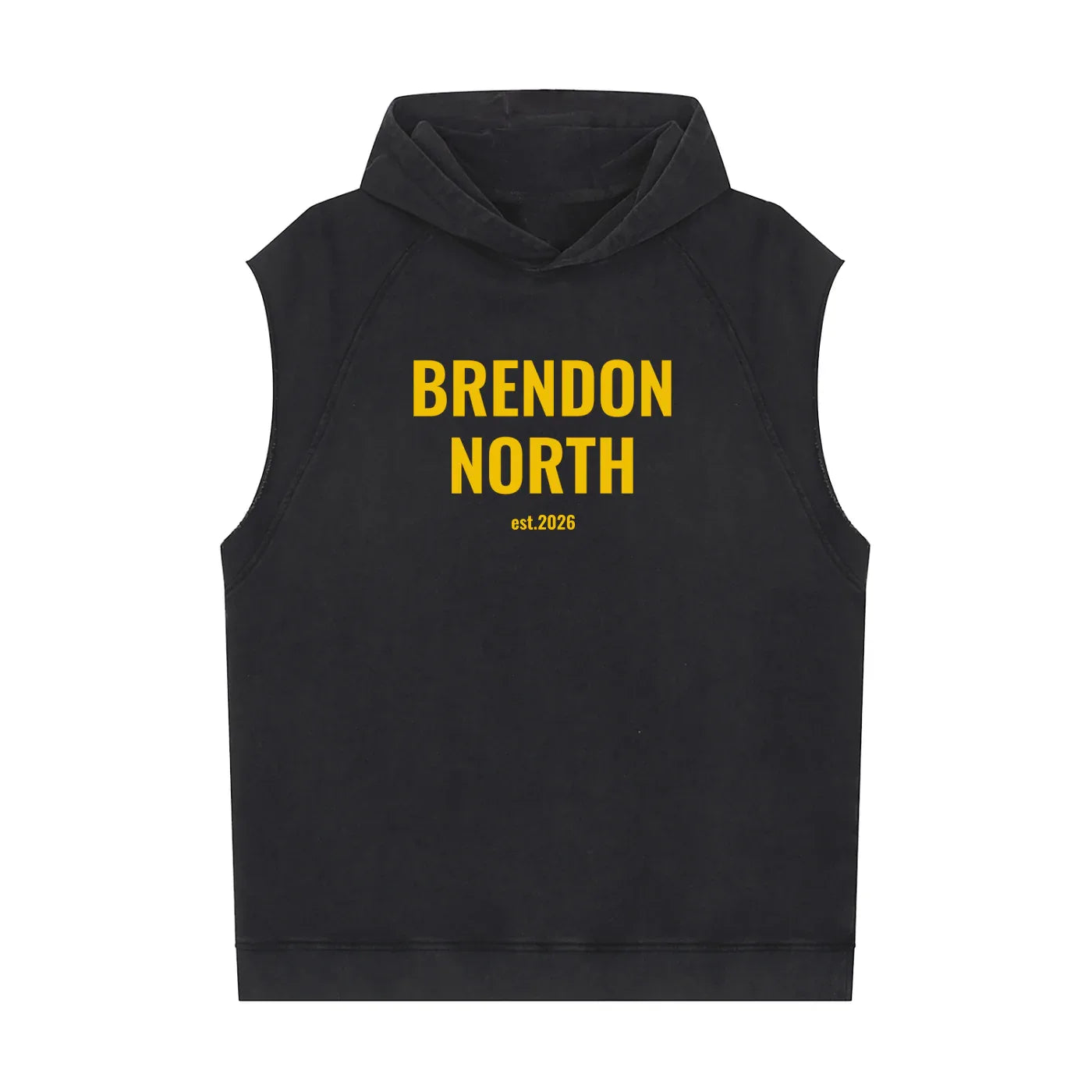 Snow Washed Sleeveless Hoodie - Brendon North