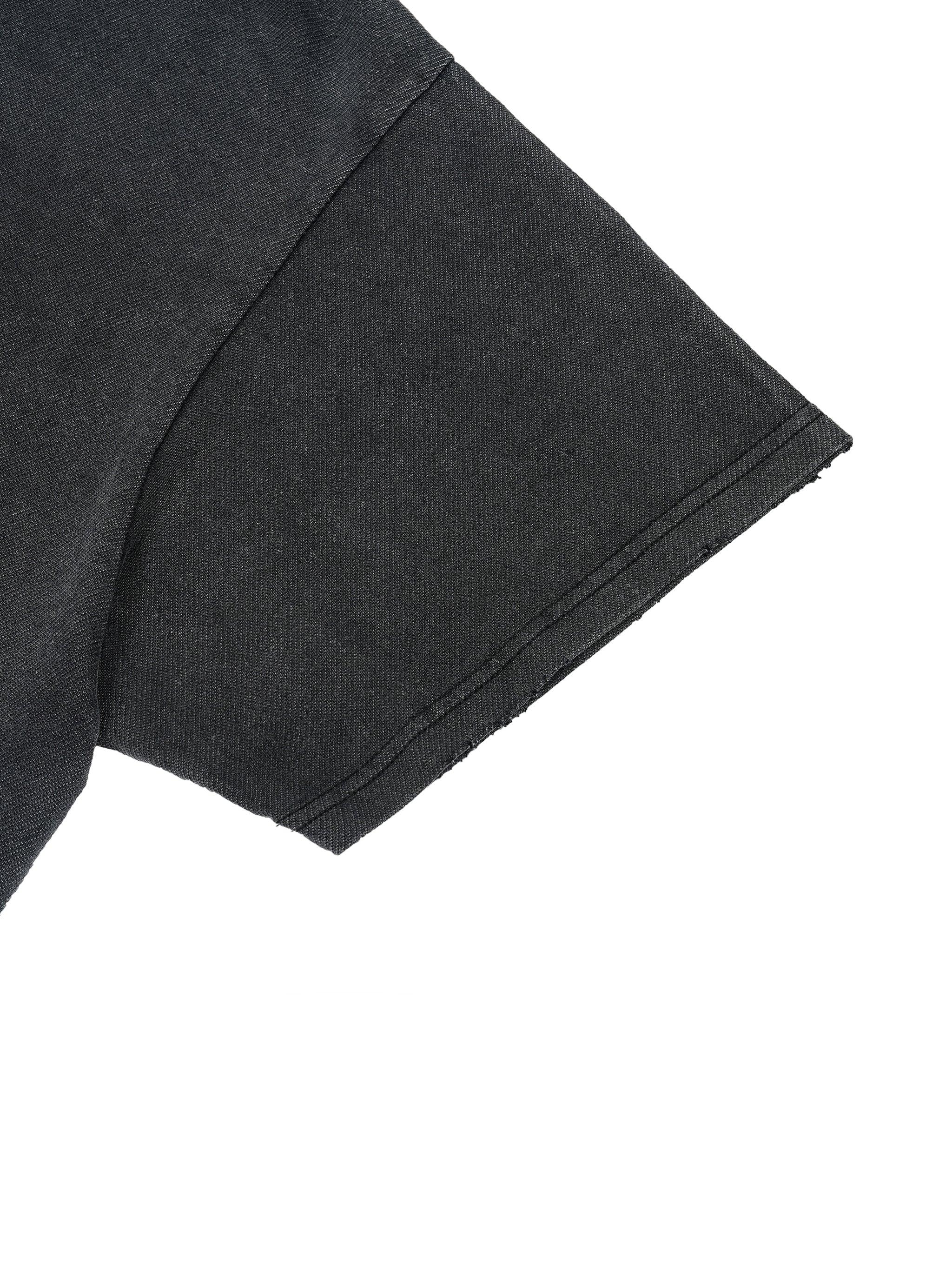 Vintage Wash Boxy Distressed Hem T-Shirt - Brendon North